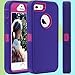 iPhone 5S Case,iPhone SE Case,Fogeek Heavy Duty PC and TPU Combo Protective Defender Body Armor Case for iPhone 5S,iPhone SE and iPhone 5 with Finger Print Function(Purple)