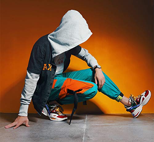 Men's Retro Color Blocked Fashion Sneakers Sport Running Shoes Walking Casual Athletic Shoes(1,6.5) - Thumbnail 3