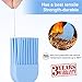 Verigle Heat Resistant Food Grade for for BBQ Grill Barbecue Baking Kitchen Cooking, 8.3 inch, Red&Blue