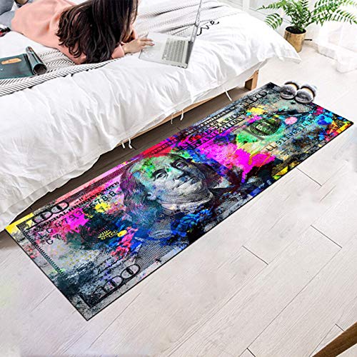 Money Rugs 100 Dollar Bill Runner Area Rug Laundry Room Rug NonSlip