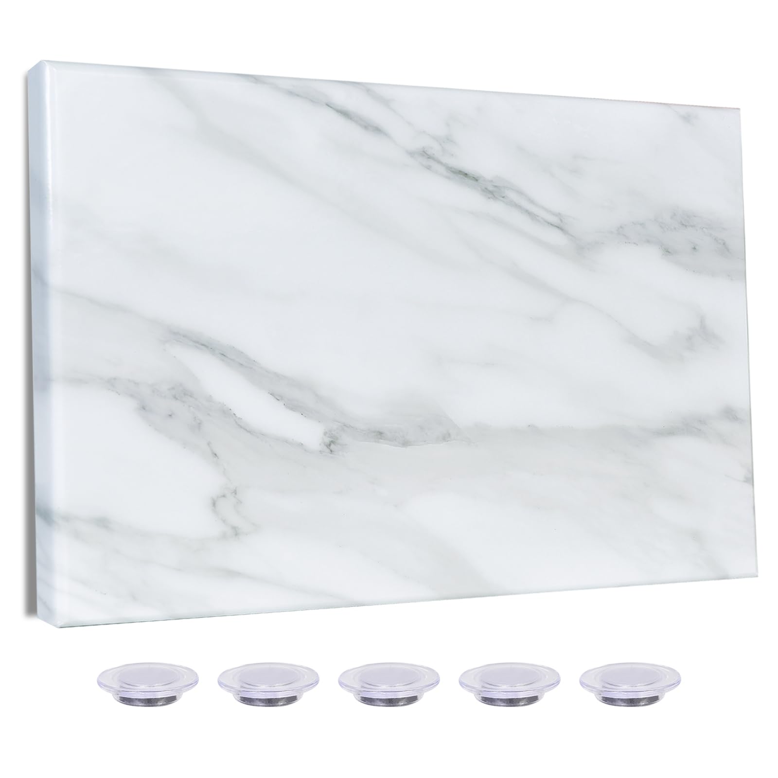 Aitakatta Marble Print Magnetic Dry Erase Board, 29.5x19.7 inches Decorative White Board for Wall with Design, Frameless Dry Erase Board for Wall, Magnets Included（DLS,5075,1pc）