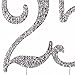 Ella Celebration 25 Cake Topper for 25th Birthday or Anniversary, Crystal Rhinestone Party Decoration Supplies (Silver)
