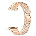 bayite Metal Bands Compatible with Fitbit Ionic Replacement Band with Rhinestone Bling Adjustable Bracelet, Rose Gold