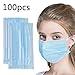 100 Pcs Disposable Face Masks - Disposable Surgical Mask Dust Breathable Earloop Antiviral Face Mask, Comfortable Medical Sanitary Surgical Mask Thick 3-Layer Masks