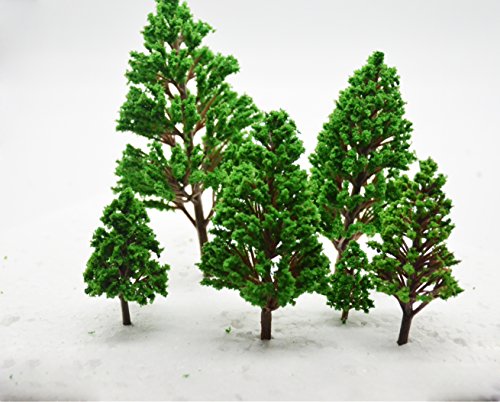 image for Hatisan 24Pcs Model Trees/Scenery Model Plastic Artificial Layout Rain