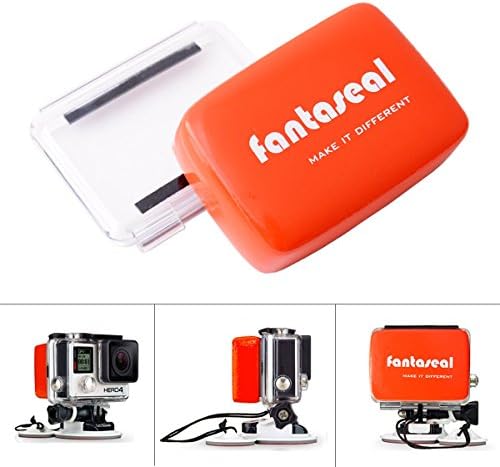 Fantaseal XL Floaty Kit Compatible for GoPro Floaty Backdoor GoPro Hero4 / Hero3+ Surfing Diving Snorkelling Accessories Gear w/ GoPro Floaty Foam + Waterproof 3M Sticker Compatible for Standard GoPro Hero 4/ Hero3+ Dive Housing GoPro Hero 4/ Hero3+ Underwater Case (Orange , Extra Larger Size )