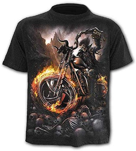 Size XXL - C011 - T-Shirt - Shirt - 3D - Short Sleeves - Men - Women - Unisex - Funny - Gift - Accessories - Cosplay - Skull - Steampunk - Gothic - Bikers - Harley Davidson