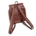 Angelliu Women's Vintage Retro Style PU Leather College School Bag Casual Mini Travel Backpack Satchel Brown