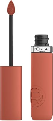 Batom líquido L'Oréal Paris, cor intensa, fórmula mate de longa duração, com ácido hialurónico, sem transferência, resistência infalível ao matte, cor: 115 Snooze Your Ala