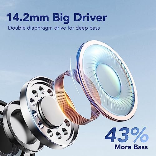 CASCHO Ear Buds Wireless Earbuds V5.3, for Small Ears, 37H Playtime, Bluetooth CVC8.0 Clear Call, Deep Bass, IPX7 Waterproof, Earphones iPhone Android