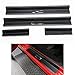 Nicebee One set of 4 pcs Aluminum alloy Front & Rear Door Sill Protector Scuff Plate Entry Guards For 2007-2016 Jeep Wrangler JK 4 Door Black