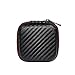 F&K Earbuds Case with Internal Mesh Pocket for Earphone or Smartphone's Charging Cable SMD card USB cable Earphone Case Headphone Case Carrying Case (Black, Small Size)