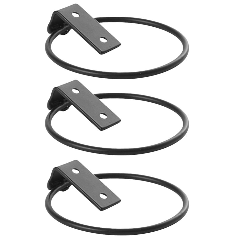 YARNOW 6 inch Flower Pot Holder Ring, 3PCS Wall Mounted Iron Metal Flower Pot Rack with Bracket, Planter Hooks Hangers for Balcony Yard