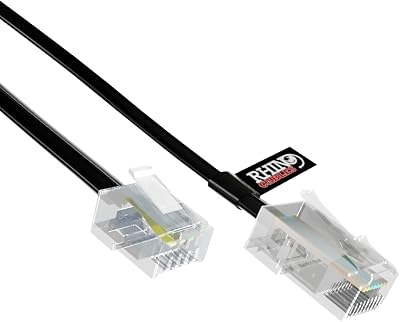 rhinocables RJ11 to RJ45 Cable Ethernet Patch Lead 3m Black
