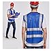 Hivizi Blue Safety Vest Reflective With Pockets And Zipper|High Visibility Mesh vest For Men And Women |Blue Vests With Reflective Tape