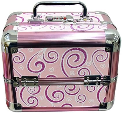Pride Star Faux Leather Pink Design Hard Sided Luggage Cosmetic Cases