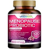 Menopause Support for Women – Hormone-Free Prebiotics & Probiotics 100 Billion CFU with Black Cohosh & Ashwagandha | Feminine Care, pH Balance, Vaginal Health, Hot Flashes, Night Sweats & Mood Swings