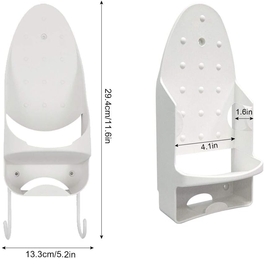 Wall Mounted Iron Rest, FOME PBT Plastic Heat Resistant Hanging Iron Holder Ironing Board Holder Wall Mount with Steel Hooks Iron Board Hanger Iron Board Organizer11.6x5.2IN: Home & Kitchen