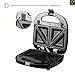 ZZ S6141B-B 3 in 1 Breakfast Sandwich and Waffle Press with 3 Sets of Detachable Non-stick Plates,Black