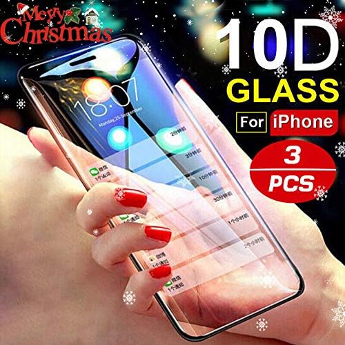 shiYsRL Screen Protector for iPhone X XS Max XR,10D Curved Full Cover Anti-Scratch Impact-Resistant Tempered Glass Screen Protector Black for iPhone X