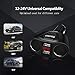 USB Car Charger, Topoint 120W Multiple Ports Car Charger 12V/24V Dual USB Ports 3.1A with 2 Socket Cigarette Lighter Splitter Car Power Adapter for Smart Phones/GPS Devices