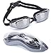 MOTINE Swimming Goggles with FREE Protective Case, Nose Clip, Ear Plugs - Pro Performance Leakproof Anti Fog Mirror Coated Lenses Swim Glasses with 100% UV Protection for Men, Women, Youth (Black)