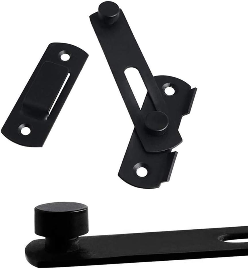 Door Lock Slide Gate Latch 4 inch Stainless Steel Matte Black Tiny Door