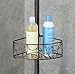 iDesign Twigz Metal Wire Rod Corner Shower, Adjustable 5'-9' Pole and Baskets for Shampoo, Conditioner, Soap with Hooks for Razors, Towels, Tension Caddy