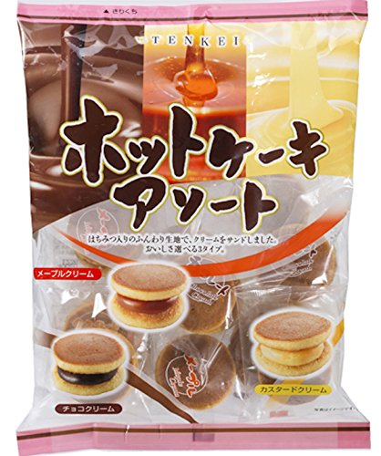 Pancake Assorted Custard, Maple, Chocolate cream Bite size set 175g