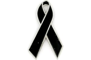 PinMart Awareness Enamel Lapel Pin – Nickel and Gold Plated Ribbon Pin – Prevention and Awareness Ribbon – Jewelry Brooch with Secure Clutch Back