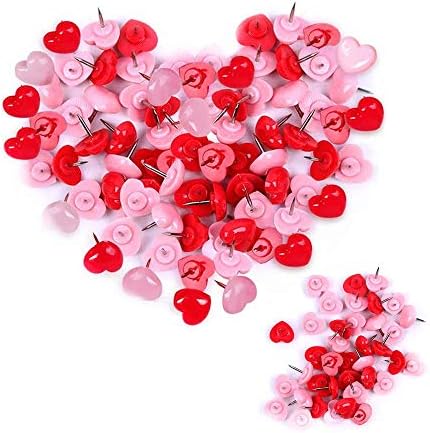 画鋲 押しピン ピン ハート かわいい プッシュピン プラスチック製 おしゃれ画びょう ポスター 地図 写真 カレンダー 学校 事務用品 固定に 3ケース 150枚 ピング ケース付き