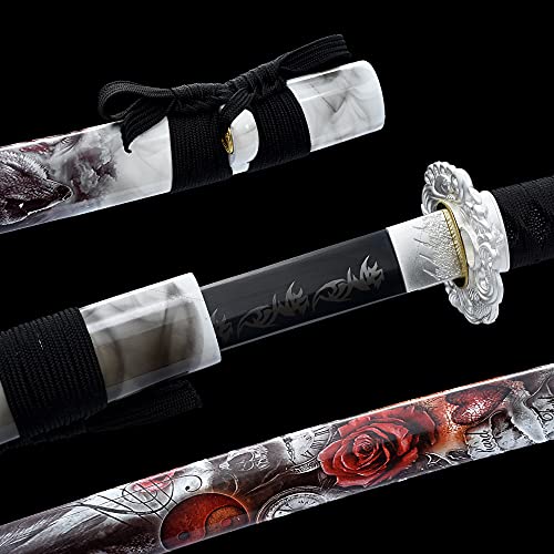 Handmade Samurai Sword Katana 1060 Carbon Steel Full Tang Blade. Fully