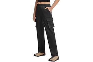 baleaf Women's Hiking Pants with 5 Pockets Tactical Lightweight Breathable Ripstop Water Resistant Quick Dry Cargo UPF 50+