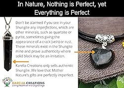 Karelia Creations Puffy Heart 100% Shungite Pendant