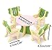 URToys 4Set Mini Cute Wooden Delicate Dollhouse Furniture Toys Miniature For Kids Children Funny Pretend Play Toys Role Playing Toy With Box