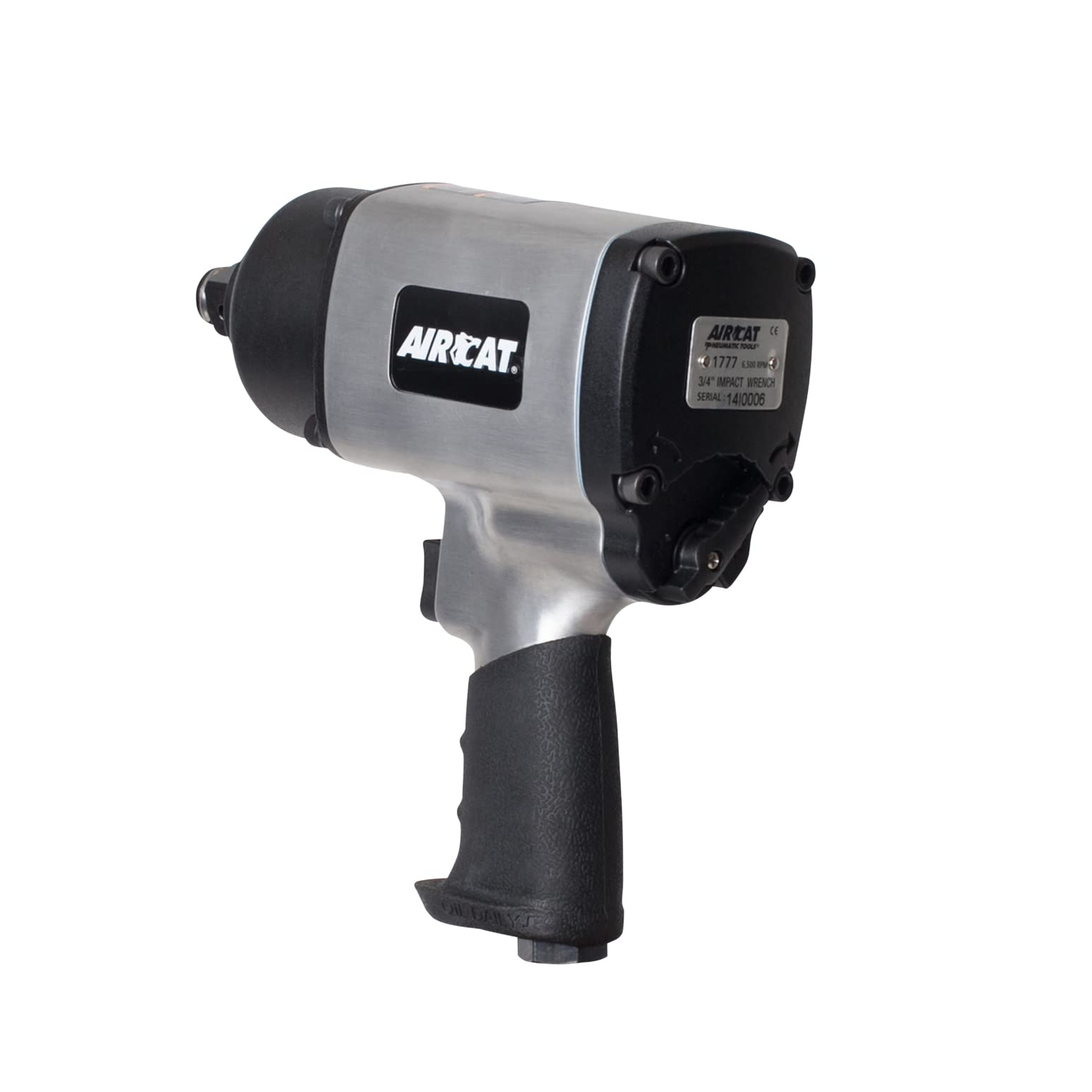 AIRCAT 1777 Llave de impacto de 3/4, diseño de martillo doble, torsión máxima de 1400 pies-lb