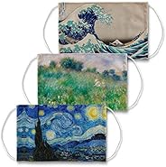 CoverMyMouth Variety paquete de 3 máscaras faciales reutilizables para adultos / grandes (artistas maestros)