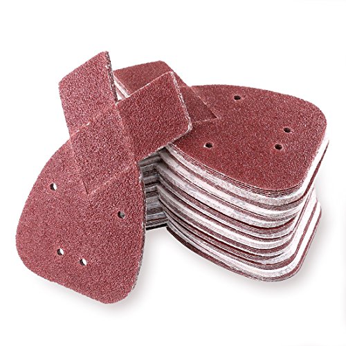 Swpeet 100 Pcs 10 Sizes Mouse Detail Sander Sanding Sheets Sandpaper