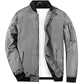 MADHERO Mens Bomber Jacket Lightweight Slim Fit Softshell Windbreaker