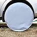 Mr.You Tire Covers Set of 4,Fits 25-28 Inch Diameter Tires,Heavy Duty Waterproof Sun Protection 600D Oxford Tires Covers,Elastic band design on the back, Diameter 28Inch,Silver