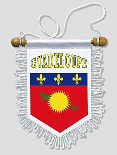 KOO Interactive - Guadeloupe - 5 x 6 inch - Car and wall Flag Pennant Banner