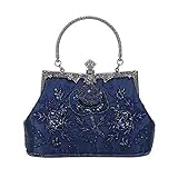 BAGLAMOR Women's Vintage Style Roses Beaded