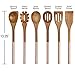 Country Kitchen 6 Piece Kitchen Utensil Set - Cooking Utensil Set with Acacia Wooden Heads & Stainless Steel Handles for Serving and Cooking - Copper