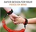Anti-Lost Child Link - Wristband - Leash (2-Pack) - Safety Harness Strap for Toddlers with Kid-Proof Button Closure for your Peace of Mind. 2 Bonus Carabiners by SmartFux