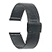 TRUMiRR 16mm Watchband Mesh Stainless Steel Metal Watch Band Strap Bracelet for Motorola Moto 360 2 (2nd Gen 42mm Women's 2015),Huawei Talkband B3 with Tool and Spring Bar, Black
