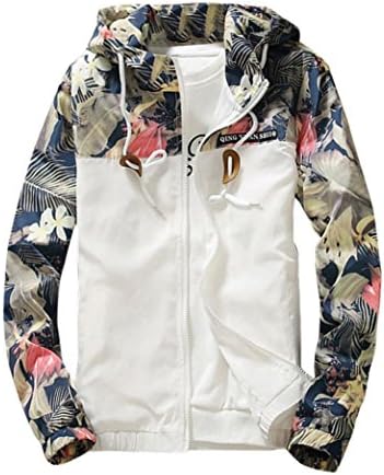 Freeheart Mens Floral Jacket Collar Jacket Coat Floral Coat Slim Jacket Casual