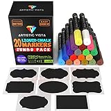 Artistic Vista - Liquid Chalk Markers. JUMBO 20 PACK