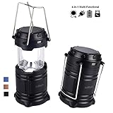 Camping Lantern - LED Solar Rechargeable Camp Light Flashlights - Emergency Lamp - Power Bank for Android Cell Phone IOS Iphone