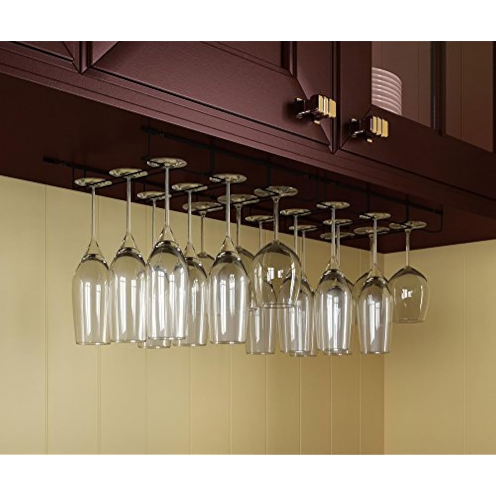 Napa Stemware Storage & Organization Wine Glass Hanger Rack Under
