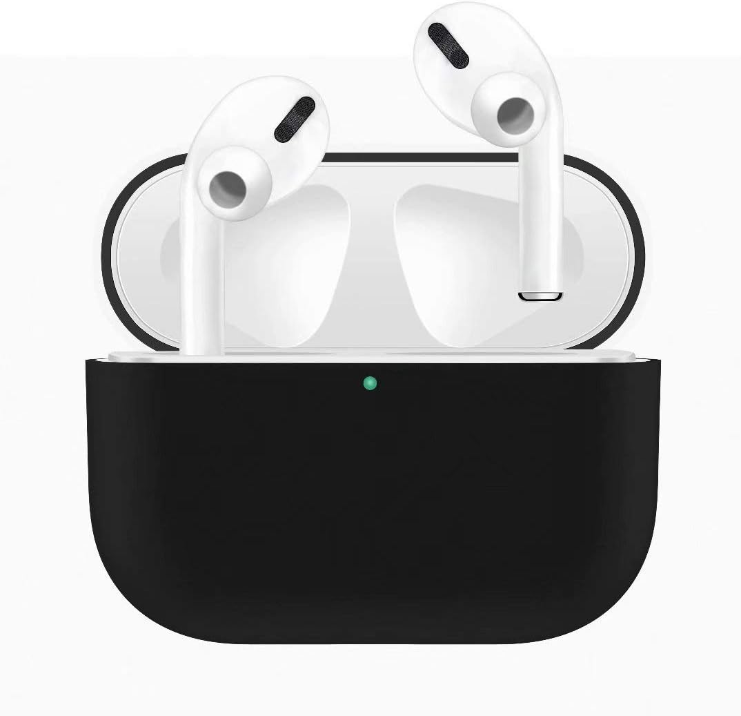 UHKZ Compatiable with AirPods Pro 2019 Case[Visible Front LED], Protective Soft Slim Silicone Case with Keychain Accesssories for AirPods Pro Charging Case [2019 Release]